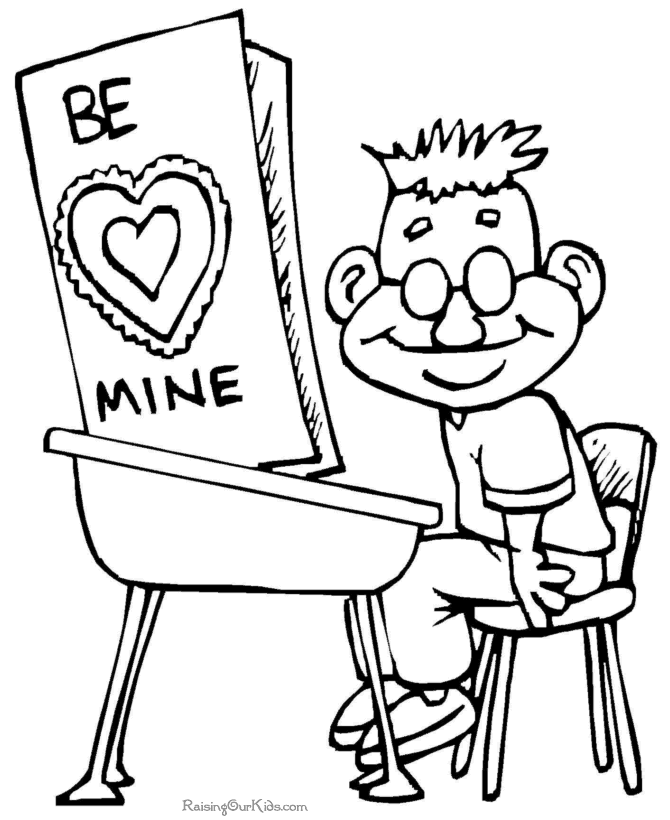 Plansa de colorat cu Valentines day 152 37